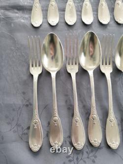 Silver Plated Metal Cutlery Set Of 36 Pieces Empire Style