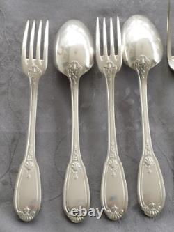 Silver Plated Metal Cutlery Set Of 36 Pieces Empire Style