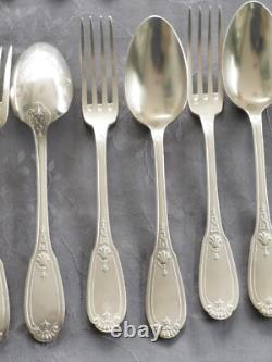 Silver Plated Metal Cutlery Set Of 36 Pieces Empire Style