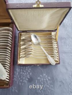 Silver Plated Metal Cutlery Set Of 36 Pieces Empire Style