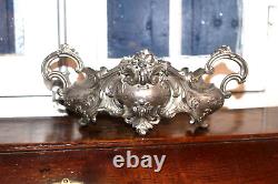 Silver Plated Metal Frrench jardiniere Planter In Louis XV Style
