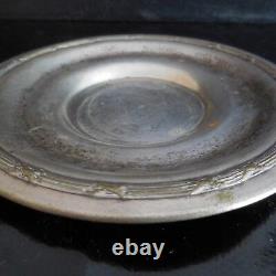 Silver Plated Metal Plate Vintage Renaissance Art Deco PN France N2838