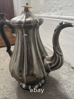 Silver Plated Metal Tea Pot Vintage Marked Dirty Dicks Leadenhall Market 1690