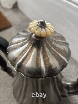 Silver Plated Metal Tea Pot Vintage Marked Dirty Dicks Leadenhall Market 1690