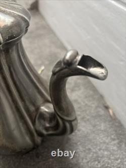 Silver Plated Metal Tea Pot Vintage Marked Dirty Dicks Leadenhall Market 1690
