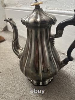 Silver Plated Metal Tea Pot Vintage Marked Dirty Dicks Leadenhall Market 1690