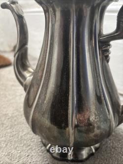 Silver Plated Metal Tea Pot Vintage Marked Dirty Dicks Leadenhall Market 1690