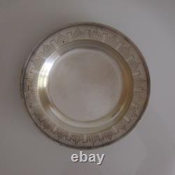 Silver Plated Metal Vintage Art Deco Design Plate PN France N2836