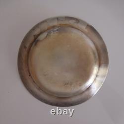 Silver Plated Metal Vintage Art Deco Design Plate PN France N2836