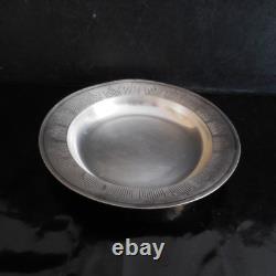 Silver Plated Metal Vintage Art Deco Design Plate PN France N2836