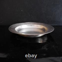Silver Plated Metal Vintage Art Deco Design Plate PN France N2836