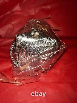 Silver Plated Petite Woven Shoulder Bag New In Original Packaging