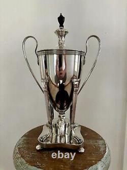 Silver Plated Regency Tea Urn Empire Georgian Samovar Coffee trophy Irish