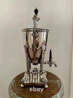 Silver Plated Regency Tea Urn Empire Georgian Samovar Coffee trophy Irish