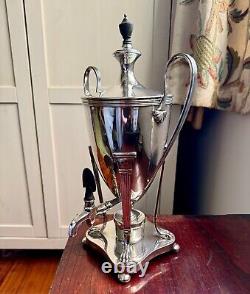 Silver Plated Regency Tea Urn Empire Georgian Samovar Coffee trophy Irish