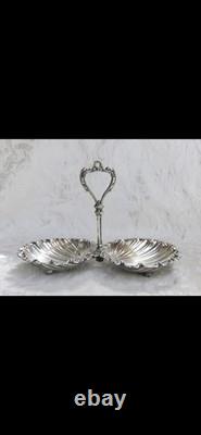 Silver Plated Shell Pattern Serving Dish Vintage
