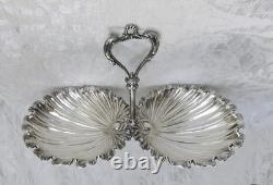 Silver Plated Shell Pattern Serving Dish Vintage