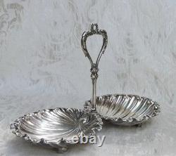 Silver Plated Shell Pattern Serving Dish Vintage