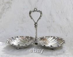 Silver Plated Shell Pattern Serving Dish Vintage