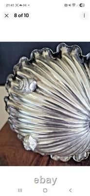 Silver Plated Shell Pattern Serving Dish Vintage