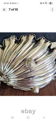 Silver Plated Shell Pattern Serving Dish Vintage