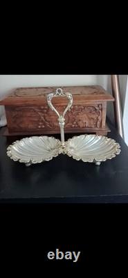 Silver Plated Shell Pattern Serving Dish Vintage