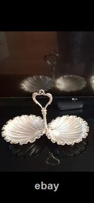 Silver Plated Shell Pattern Serving Dish Vintage