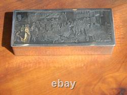 Silver Plated Snuffbox Teniers Flemish Kermesse