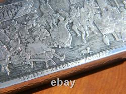 Silver Plated Snuffbox Teniers Flemish Kermesse