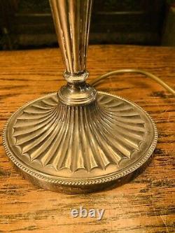 Silver Plated Table Lamp By Barker Ellis Vintage Silver Antique