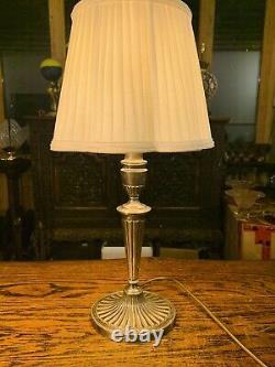 Silver Plated Table Lamp By Barker Ellis Vintage Silver Antique