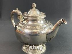 Silver Plated Teapot Signed GALLIA (Christofle) Empire Style