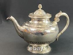 Silver Plated Teapot Signed GALLIA (Christofle) Empire Style