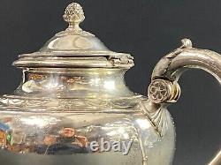 Silver Plated Teapot Signed GALLIA (Christofle) Empire Style