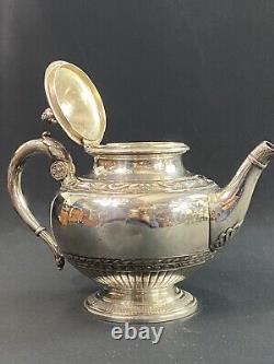 Silver Plated Teapot Signed GALLIA (Christofle) Empire Style