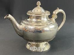 Silver Plated Teapot Signed GALLIA (Christofle) Empire Style