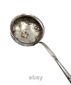 Silver Plated Unique Large Punch Bowl Ladle Marked AIRSilver Plate