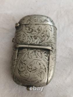 Silver Plated Vesta & Sovereign Case early 1900s