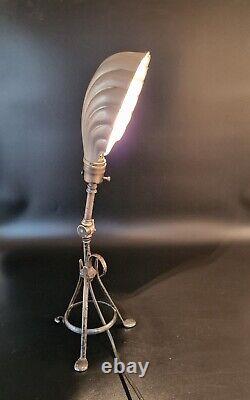 Silver Plated W. A. S Benson Style Arts & Crafts Movement Adjustable Lamp C1900