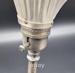 Silver Plated W. A. S Benson Style Arts & Crafts Movement Adjustable Lamp C1900