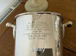 Silver Plated Wine Cooler James Gaddarn Inscription London Orpheus Orchestra