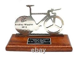 Silver Titanium Cycling Trophy Presented to Bradley Wiggins Barnoldswick 2012