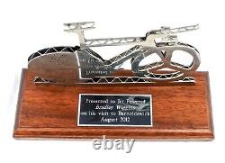 Silver Titanium Cycling Trophy Presented to Bradley Wiggins Barnoldswick 2012