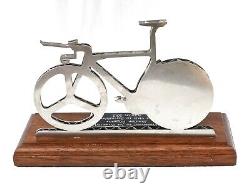 Silver Titanium Cycling Trophy Presented to Bradley Wiggins Barnoldswick 2012
