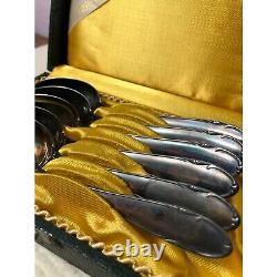 Silver Wenz-Bestecke Tea Spoons Original Box Friedrich Wenz Set of 6 Antique