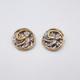 Silver and 24K Gold Plated Swirl Clip-on Earrings by Nurit and Shoshanna Bar-On