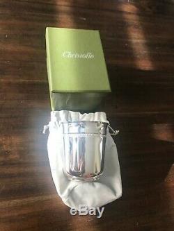 Silver plate baby cup, Christofle/ perles/new in original box