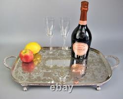 Silver plated Tray Salver by Viners. Handles. Claw Feet. 1920's vintage. Quality