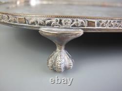 Silver plated Tray Salver by Viners. Handles. Claw Feet. 1920's vintage. Quality