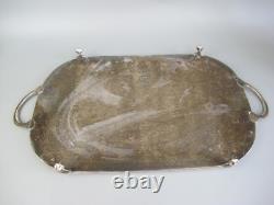 Silver plated Tray Salver by Viners. Handles. Claw Feet. 1920's vintage. Quality